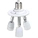 Produktbild fineled E27 zu 3 E14 Standard LED Leuchtmittel Splitter Adapter, verstellbar 3 in1 flexibel E27 auf E14 Sockel mit 360 Grad verstellbar 180 Grad biegen