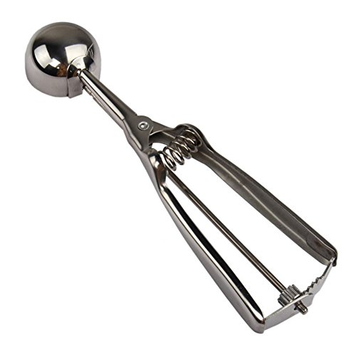Eisportionierer, Edelstahl Eis Löffel, Eis Ball Cookies Teig Disher Mash Muffin Löffel Kartoffelstampfer Spring Griff, Kitchen Craft Zubehör 6cm - 3