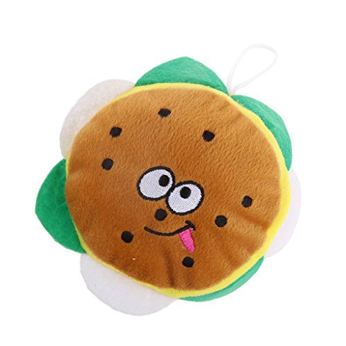 Preisvergleich Produktbild Hund Kauspielzeugen Weichem Plüsch Spielzeug Baumwollseil Kauartikel Spielzeug - Hamburger, 12cm