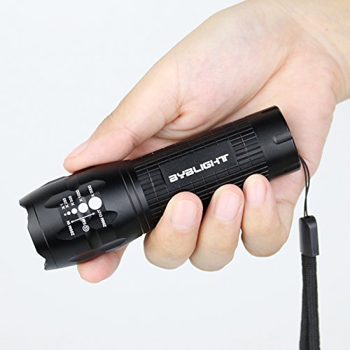 4er mini LED Taschenlampe, BYBLIGHT Zoombare LED Taschenlampe mit CREE-Chip, 3 Licht-Modi, 150 Lumen, Wasserdichte Taschenlampe LED, 3x aaa Akuu betrieben, Günstig Pack (4 Stück) - 3