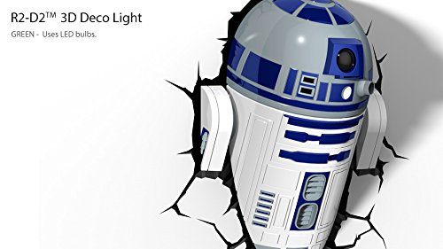 Star Wars R2-D2 3D Light FX LED Kinderlampe -Nachtlicht für kinder mit automatische Abschaltung und wandaufkleber - 7