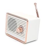 [Subwoofer Sound]: Der exquisite Retro-Bluetooth-Lautsprecher verfügt über einen sauberen und klaren Klang, tiefe Bässe sowie mittlere und hohe Frequenzen.