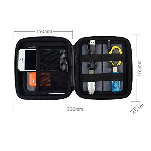 Electronics Accessories Reise Organizer, Polersun Reise Verpackungs Cubes Anti-Schock Festplatte Fall Reise Kabel Organizer Energien Bank Kasten USB Beutel Festplatten Speicherkarten Tasche - 5