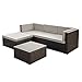 Produktbild iKayaa Rattan Lounge Set Loungemöbel Loungeset Loungegruppe 3 Farbe Optional