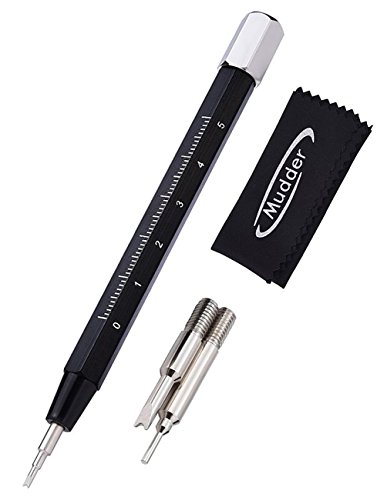 Mudder Uhrenarmband Spring Bars Remover mit 2 Spitzen und Reinigungstuch Mudder Uhrenarmband Spring Bars Remover mit 2 Spitzen und Reinigungstuch