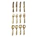 Produktbild 1/12 Puppenhaus Miniatur Edelstahl Geschirr Set 12 Stück DM001 Golden