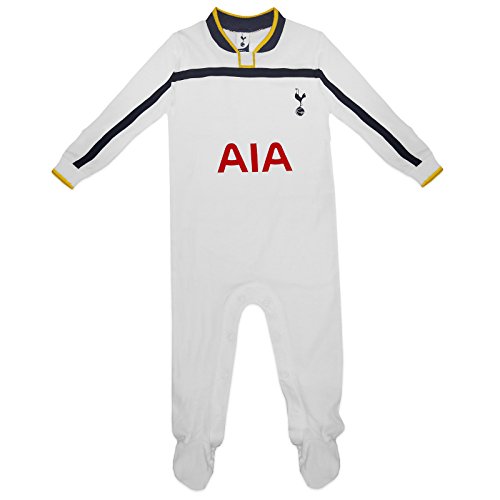 Tottenham Hotspur FC Official Football Gift Home Kit Baby Sleepsuit 6-9 Months