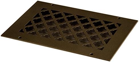 SteelCrest BTU10 X 6RORBH Bronze Series Designer Wall/Ceiling Vent Cover, with Mounting Screws, Oil Rubbed Bronze