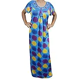 Indiatrendzs Women's Hosiery Maxi Nighty Sleepwear Printed Maxi Night Gown Chest : 50"