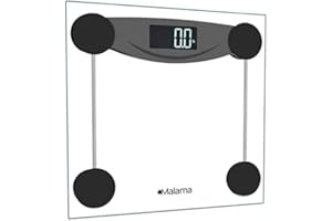 MALAMA & MAPLE LEAF DESIGN Malama Digital Body Weight Bathroom Scale, Weighing Scale with Step-On Technology, LCD Backlit Display, 400 lbs Accurate Weight Measurements, Black