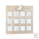 â panel Primer año en Madera con serigrafia y decoración de Resina