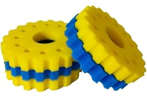 kychenBase CPF-20000 / CPA-20000 / GPF-20000 Spugne Filtro Laghetto – Spugne in Schiuma Filtrante, Ricambio Materiale Filtrante (2 x Blu Grossolana, 3 x Gialla Fine, Ø 360 mm)
