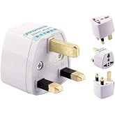 Coverzone Amerikan, İngiltere, Dubai, Hong Kong, Irlanda, Kıbrıs Seyahat Fişi Adapt&ouml;r&uuml; Tip G Plug Adapter &Uuml;niversal 3 Pinli İ