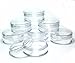 5x 20mL EMPTY PLASTIC JARS POTS w/ CLEAR SCREW LIDS for Powders/NailArt/Glitter/Make Up/Cosmetic/Travel/Creams