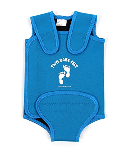 Two Bare Feet Baby Wrap Swimsuit / Baby Warmer Wetsuit - Girls & Boys - 0-24 Months (6-12 Months, Aqua)