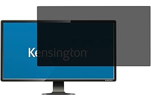 Kensington 626476 Monitor Screen Privacy Filter, LG, ViewSonic, Samsung - limits viewing angle supporting GDPR compliance, reduced blue light via anti-glare coating,transparent,19 Inch