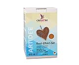 rosafarbene Oxidationstechnik Artidee CREARTEC - Rost-Effekt-Set - Starter Set - zum Dekorieren von Gegenständen mit Einer oxidierten Eisenoptik - Ockerbraun - Made in Germany