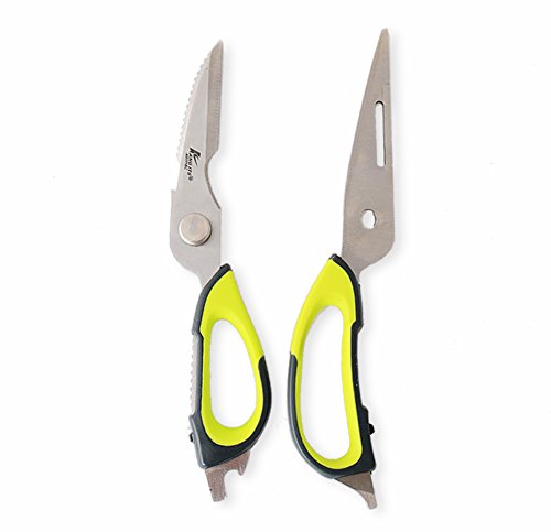 Joyoldelf Küchenschere / Heavy Duty Multifunktions schere / Haushaltsschere – Edelstahl Razor Sharp Mehrzweckschere mit Wellenschliff – Spülmaschinenfest - 3