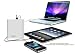 Produktbild Lizone® Extra Pro Super Kapazität 26000mAh tragbar Externer Akku Batterie Power Bank Ladegerät mit Notizbuch, Laptop Apple MacBook Air , MacBook Pro , MacBook , Powerbook und iBook ; HP Compaq Pavilion , Mini, ElifeBook , ProBook , Presario , Neid und G; IBM Lenovo ThinkPad und IdeaPad; USB-Port für iPad Air, iPad Mini, iPad und iPhone ; Samsung Galaxy Nexus , MOTO , G, LG , HTC und Mehr -Aluminium Körper als Original MacBook Körper (nicht Kunststoff ) - 18 Monate Garantie (26000mAh Silber)