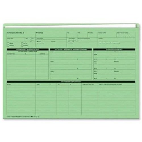 Sigma Personnel Forms Personnel Wallets 235x330mm Green Ref 24435X [Pack of 50]