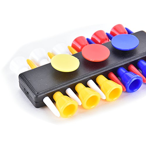 Yvody-1-Set-Golf-Tee-Holder-Carrier-with-12-plastic-Tees-3-Ball-Markers-1-KeyChain