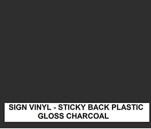Zoom Trading UK 2M Roll Of Self Adhesive Vinyl Sticky Back Plastic,For Signmaking Wallart Craft Charcoal