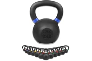 wuuhoo® Kettlebell Rocky in ghisa Solida 4kg-28kg, Kettlebell in ghisa, Verniciato a Polvere Estremamente Resistente e Durevole, bilanciere Swing per la Palestra di casa Tua.