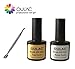 OULAC Top and Base Coat Soak Off UV LED Nail Gel Polish - Twin Pack with Cuticle Pusher