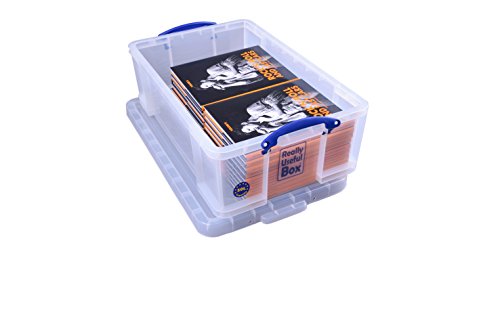 Really Useful Kunststoff-Aufbewahrungsbox leicht robust stapelbar 50 Liter 44 x 71 x 23 cm transparent
