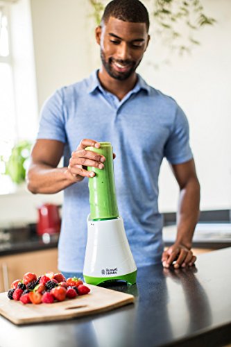 Russell Hobbs 21352-56 Explore Smoothie Maker Mix and Go Juice, Standmixer inklusive 2 Trinkflaschen, 300 W, weiß/grün - 3