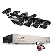 Produktbild ZOSI CCTV DVR Videoüberwachung System 8CH 720P 4in1 AHD/TVI/CVI/Analog Recorder mit 4 Außen HD 720P Überwachungskamera Set 1TB Festplatte, 40M IR Nachtsicht, Metallgehäuse