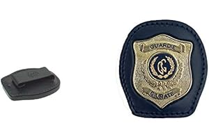 GS1 Placca Da Cintura in Cuoio con Placca Metallo Guardia Giurata Vega Holster Italia Art. 1WA110