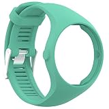 squarex Ersatz-Uhrenarmband aus weichem Silikon für Polar M200 Fitness-Armbanduhr, Damen, blau, AS Show