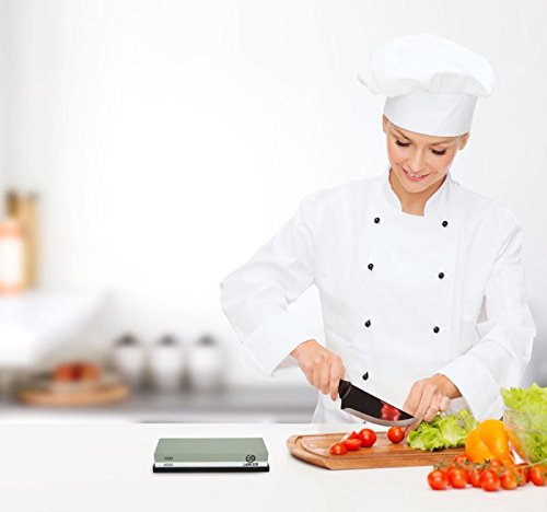 2-in-1-Messerschärfer Stein, 2 Seite Körnung 1000/4000 Schleifstein | Bonus Bambus rutschfest Boden & Winkel Führer - 3