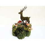 Deko Herbst Tischedeko HERBSTLEUCHTEN Naturdekoration Hirsch Fliegenpilze