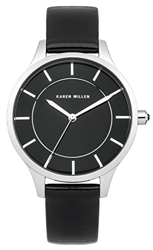 Karen Millen Damen-Armbanduhr Analog Quarz Leder KM133B