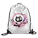 Produktbild uykjuykj Unisex Steven Universe Cookie Cat Sports Drawstring Backpack Bag White Lightweight Unique 17x14 IN