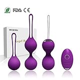 BEQOOL Kegel Balls Exercise Weights Set of 3 Kegel Exercise Weights - Ben Wa Ball Doctor Recommended Pelvic Floor Exercise Kit - With Free E-Book