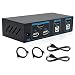 Produktbild HDMI 4K Ultra HD 2 port HDMI KVM Switch 2x1 3840x2160@30Hz with 2 Pcs KVM Cables Supports USB 2.0 Device Control up to 2 Computers/Servers/DVR