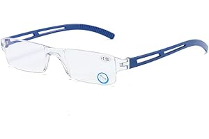 KOKOBIN Okulary do czytania bez oprawki, pomoc wzrokowa z filtrem światła niebieskiego, pomoc w czytaniu dla kobiet i mężczyzn