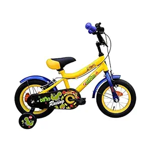 Freestyle Unique Dinosaur Theme 12-inch Wheel 8-inch Frame Boys Bicycle with Training Wheels & Kickstand for 2-5 Years Kids