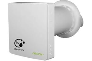 JESSP Eco Smart DZ - Sistema de ventilación, control de humedad, 97% recuperación de calor, F7 filtro, 160 mm diámetro, 60 m³/h, silencioso, 11,2 dB