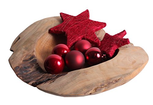 Trendy-Home24 2001 Teak Wurzel / Colombo / Holz / Obst Schale massiv, rund durchmesser 40 cm - 2