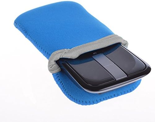 Mouse Travel Case Soft Neoprene Carrying Protection Sleeve Case Bag Pouch Cover for Microsoft Arc Touch Mouse and Apple iPhone 5/5C/5S (Blue)
