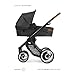 Produktbild Mutsy "EVO Urban Dark grey" Kinderwagen Komplett: Chassis schwarz, Babywanne + Sitzeinheit dark grey, Fußsack, Wickeltasche, Sonnenschirm, Regenschutz, Adapter für MaxiCosi (+ Luftreifen-Set optional)