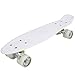 Produktbild 57cm Mini Cruiser board Retro Skateboard mit LED Leuchtrollen und Aluminium Trucks ABEC-7 Classics