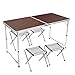 Produktbild Hause wohnzimmer hocker An der Wand befestigter Tisch, kreativer Designtisch, Camping-Tisch in Aluminium 120X60X70Cm, tragbare höhenverstellbares Klapp-Multi-Color-Zubehör, Haushaltstisch