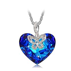 Collier argent avec pendentif cristal bleu et diamants fantaisies 7 Collier argent avec pendentif cristal bleu et diamants fantaisies 1