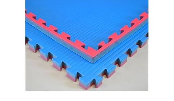 Set Of 5 Reversible Mat Blue Red 1 X 1 Meter Approx 40 Mm