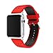 Price comparison product image TAOtTAO Sport Silicone Replacement Wristband Wrist Strap For Apple Watch Series 3 42MM (Red)